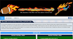 Desktop Screenshot of fantasyfootballsupport.com