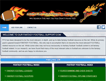 Tablet Screenshot of fantasyfootballsupport.com